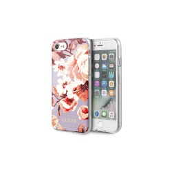 Guess etui iPhone 7 8 SE 2020 liliowe hard case Flower...